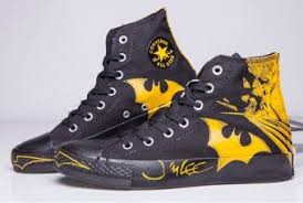 Black And Yellow Converse Shoes Black Yellow Batman Converse Dc Comics High Tops Chuck Taylor All Star Canvas Shoes Converse Flag Shoes And Converse Pl High Top Chucks Batman Shoes Converse