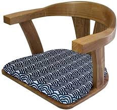 Amazon Com Pllxy Japanese Wood Legless Chair Zaisu Floor Chair Lazy Sofa Game Meditation Floor Seating With Back Support For In 2020 Floor Chair Balcony Chairs Chair