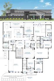 Contemporary Courtyard House Plan 61custom Modern House Plans Courtyard House Plans House Plans Australia Modern Contemporary House Plans