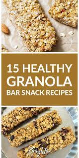 15 Healthy Granola Bar Snack Recipes Granola Bar Recipe Healthy Granola Healthy Healthy Granola Bars