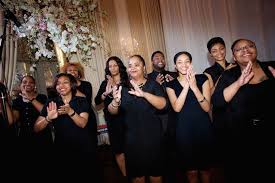 Gospel Choir Sings Recessional Song At A Jewish Wedding At The Conclusion Of The Vow Exchange Guests Were Surp Jewish Ceremony Gospel Choir Glamorous Wedding