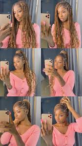Knotless Braids Styles Cute Box Braids Hairstyles Girls Hairstyles Braids African Hair Braiding Styles