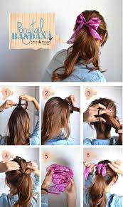 At Kuyrugu Sac Ile Basit Bandana Baglama Hair Styles Braided Hairstyles For Wedding French Braid Ponytail