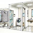 手描きパース 多様なタッチや描き方で作成 バロンデザイン事務所 建築パース インテリアスケッチ パース