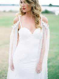 Detachable Bridal Sleeve Cape Elaina Cape Wedding Dress Detachable Sleeves Wedding Dress Detachable Wedding Dress