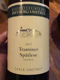 Winzervereinigung Freyburg-Unstrut Traminer Spätlese Trocken