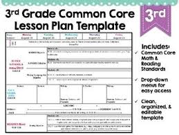 Third Grade Common Core Lesson Plan Template Lesson Plan Templates Common Core Lesson Plans Third Grade Lesson Plans