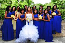 Bridesmaids Nigerian Wedding The No 1 Ultimate Nigerian Wedding Plan Wedding Flower Girl Dresses Mermaid Bridesmaid Dresses Royal Blue Bridesmaid Dresses