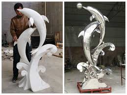 Fast & free shipping on many items! Life Size Outdoor Garden Stainless Steel Dolphin Sculpture For Sale Css 135 You Fine Sculpture