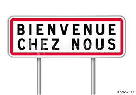 On a une petite angoisse sur le rendu. Bienvenue Chez Nous Stock Vector Adobe Stock