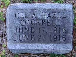 Headstones: Celia Hazel Cockrell