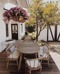 Katie Branch On Instagram Got Around To Hanging Some Flowers On The Deck Today And I Outdoor Patio Furniture Sets Outdoor Dining Area Outdoor Patio Furniture