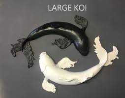 Koi Fish Sculpture 3d Koi Fish Wall Hanging Koi Wall Etsy Koi Fish Fish Sculpture Koi