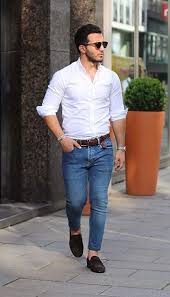 Casual Ways To Wear Jeans To Work Mens Outfits Tucked In Shirt Outfit Well Dressed Men