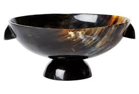 10 Horn Serving Bowl Black Decorative Bowl Centerpiece Bowl Centerpiece Bowl