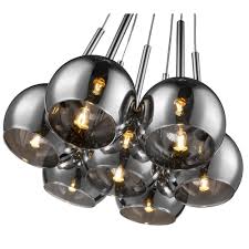 £ from a visual perspective, pendant lights come in a wide range of different sizes, both in. Sorrento Chrome And Smoked Glass 7 Light Pendant