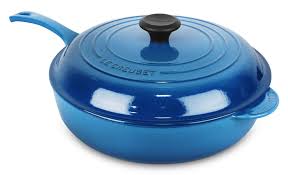 Le creuset 7 pan blue made in france cast iron cookware. Le Creuset Signature Cast Iron Deep Saute Pan 4 25 Quart Marseille Cutlery And More
