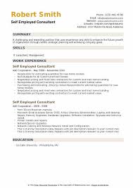 Self Employed Consultant Resume Samples Qwikresume