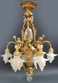 Large French Bronze And Crystal Chandelier Avizeler Lamba Aydinlatmalar