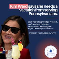 Really? That's funny. Your boss, Jay Costa, said this about State Senator  Kim Ward yesterday: "[Ward] has always been someone who always looked out  for the best interest of this chamber, regardless
