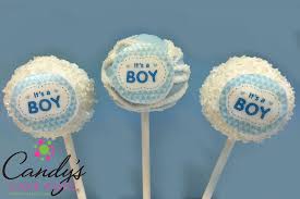 It S A Boy Edible Decal Cake Pops Baby Shower Candy S Cake Pops