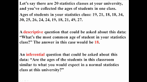 The Basics Descriptive And Inferential Statistics Youtube
