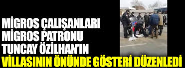 Anadolu holding yönetim kurulu başkanı tuncay özilhan oğlu, gelini ve torunlarıyla zeynep yazıcı ve. Migros Calisanlari Migros Patronu Tuncay Ozilhan In Villasinin Onunde Gosteri Duzenledi