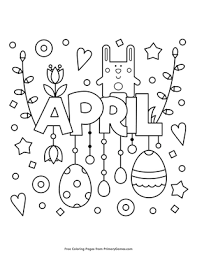 Just click on any of the images below to view the larger detail and then you can print the pdf version of each spring coloring page. April Coloring Page Free Printable Pdf From Primarygames