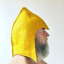 Captain mark stone sat with his helmet askew on his head,. Sauna Hat Golden Knight Helmet Handmade Sauna Hats