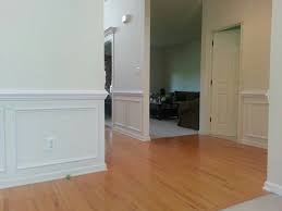 The chair rail has grown past its original purpose of stopping chairs and other furniture from hitting the walls. Two Piece Chair Rail With Architectural Tall Cabinet Storage Wainscoting Home Appliances