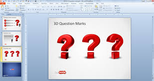 Powerpoint presentations contain all types of content: Free 3d Question Mark Template For Powerpoint Free Powerpoint Templates Slidehunter Com