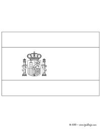 Bandera De España Para Colorear