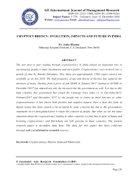 This has probably been tweaked to be now called cryptocurrency and. Pdf Cryptocurrency Evolution Impacts And Future In India Aarf Publications Journals Academia Edu