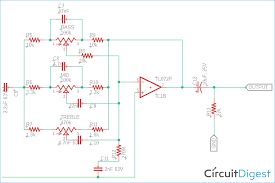 An additional control input allows loudness compensation to be simply effected. Audio Equalizer Tone Control Circuit With Bass Treble And Mid Frequency Control Using Op Amp