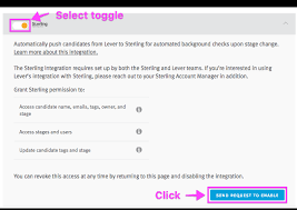 During this time, checks were taking up to 10 weeks). How Do I Enable And Configure The Sterling Integration Lever Support