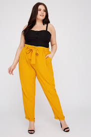 plus size high rise self belted pant charlotte russe