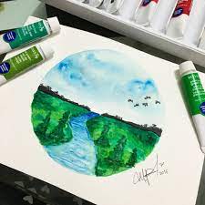 Cómo dibujar con cuadrícula es un tutorial para aprender a dibujar. Como Dibujar Un Paisaje En Acuarelas Facil De Hacer How To Draw Watercolor Landscape Easy To Do Youtube Fun Snacks For Kids Zentangle Art Travel Fun