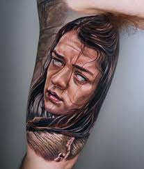 Game of thrones tattoo arya. Arya Stark From Game Of Thrones Tattoo By Jordan Croke Tattooimages Biz