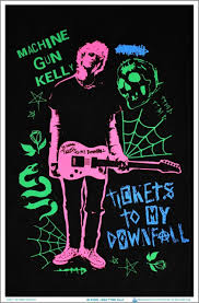 Tickets to my downfall is the fifth studio album by american musician machine gun kelly. Machine Gun Kelly Ticket To My Downfall Flash Blacklight Poster 23 X 35 Blacklight Com