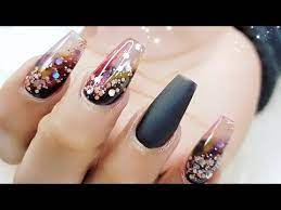 Quieres aprender como poner las uñas acrilicas facil y rapido con nuestros metodos? Black Nail Art Designs Full Set Paso A Paso Unas Acrilicas Negras Youtube