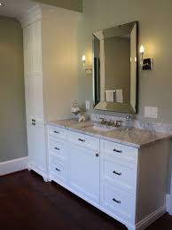 Awesome Bathroom Vanity With Linen Cabinet Vanity Linen Closet Ideas Pictures Remodel And D Bathroom Vanity Designs Bathroom Linen Cabinet Bathroom Linen Tower