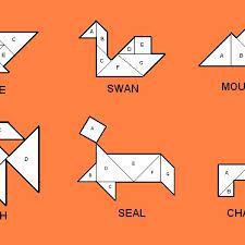 4 piece tangram puzzle solutions. The Tangram Puzzles Used In The Experiment Along With Their Solutions Download Scientific Diagram