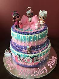 Make some buttercream frosting in a variety of colors and use a decorating tip to completely cover a cake with stars. Lol Surprise Dolls Birthday Cake Kids Birthday Party Cake Funny Birthday Cakes Surprise Birthday Cake