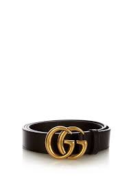 Black And Gold Gucci Belt Gg Logo Leather 3cm Belt Gucci Matchesfashion Us Gucci Gg Belt Mens Belts Belt