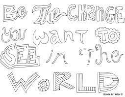Doodle coloring pages inspirational quotes. Inspirational Quote Coloring Pages Doodle Art Alley