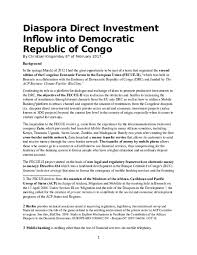 The financing covers part of their investments. Doc Diaspora Direct Investment Inflow Into Democratic Republic Of Congo V2 Christian Kingombe Academia Edu