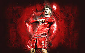 Robert lewandowski hd wallpapers, desktop and phone wallpapers. Download Wallpapers Robert Lewandowski Fc Bayern Munich Polish Footballer Red Stone Background Portrait Bundesliga Germany Football Stars Red Creative Background For Desktop With Resolution 2880x1800 High Quality Hd Pictures Wallpapers