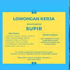 Simak loker driver surabaya tanpa ijazah terupdate cute766 informasi alamat bank dari kanwil surabaya :. Loker Kediri Lowongan Kerja Sopir Kriteria 1 Pekerja Facebook