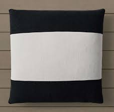 Mainstays black and white stripe outdoor pillow. Patio Furniture And Decor Trend Bold Black And White