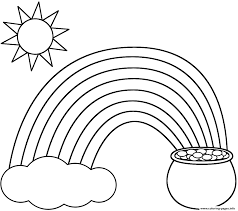 You can use our amazing online tool to color and edit the following rainbow with pot of gold coloring pages. Rainbow Pot Of Gold Sun And Cloud Coloring Pages Printable